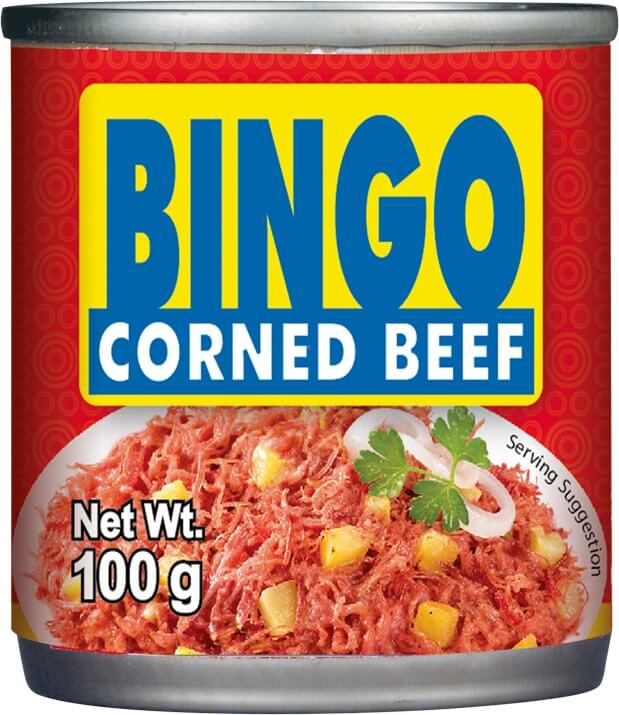 bingo corned beef label packaging
